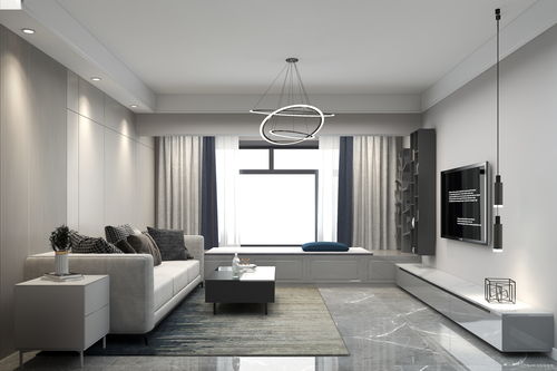 128平现代简约三居装修效果案例 探索简学实义，寻得一方宁净