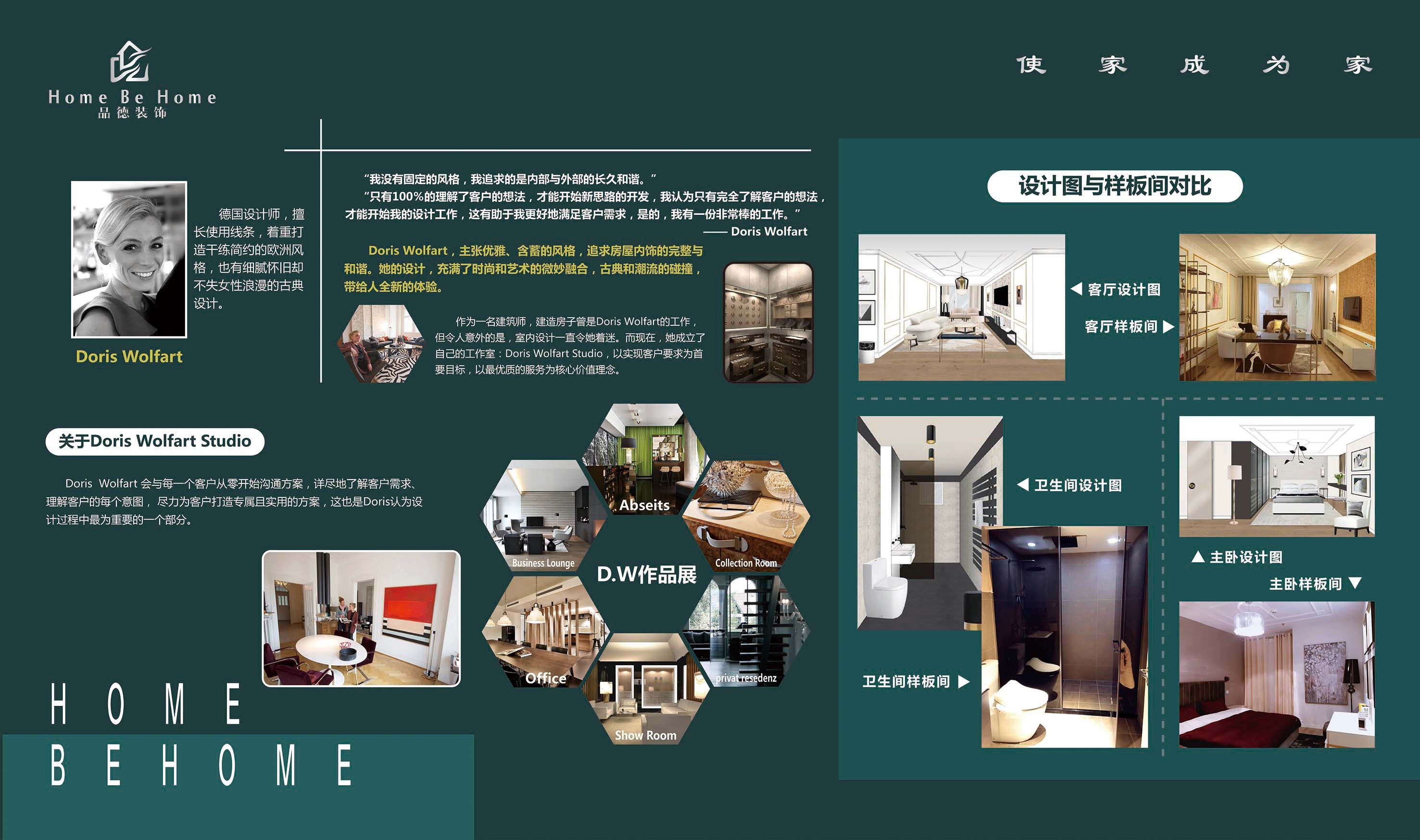 业之峰装饰公司设计师形象展示墙——专业代理服务